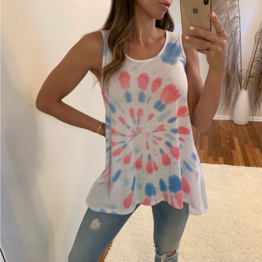 Cute White and Pink Tank Tee